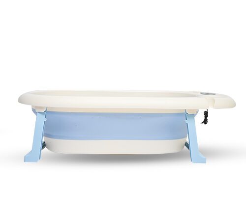 Folding Baby Bath Tub in Blue & White