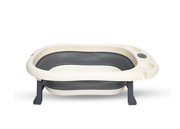 Folding Baby Bath Tub in Grey & White